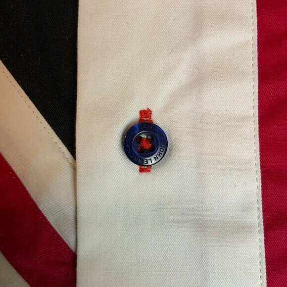 John Lennon by English Laundry Union Jack Mens Shirt XL 17.5/18 Limited Edition - Picture 5 of 10